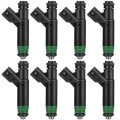 8 Piece 4 Hole Fuel Injectors Set For 04-07 Dodge Durango Ram 1500 Dakota 06-07 Jeep Commander And Grand Cherokee 53032704ab