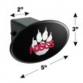 North Dakota State College Of Science Secondary Logo Oval Tow Hitch Cover Trailer Plug Insert 2