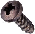 Steel Thread Rolling Screw For Plastic Black Zinc Plated Pan Head Phillips Drive 2-28 Size 1 4 Length Pack Of 100 