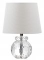 Safavieh Lighting Collection Eunice Modern Glam Clear Crystal 13-inch Bedroom Living Room Home Office Desk Nightstand Round