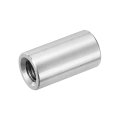M10x1 5mm Round Coupling Nuts 6 Pcs 304 Stainless Steel Connector Fasteners Rod Bar Stud 30mm For Industrial Construction 