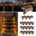 Gigalumi Led Solar Deck Lights 16 Pack Waterproof For Outdoor Stairs Step Fence Railing Yard And Patio Warm White 