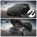 Uxcell Waterproof Car Cover For Dodge Durango 2011-2023 Outdoor Full All Weather Protection Rain Sun With Zipper Black