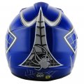 Wow Youth Motocross Helmet Bmx Mx Atv Dirt Bike Spider Web Blue Goggles Martian Glove Bundle