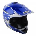 Wow Youth Motocross Helmet Bmx Mx Atv Dirt Bike Spider Web Blue Goggles Martian Glove Bundle