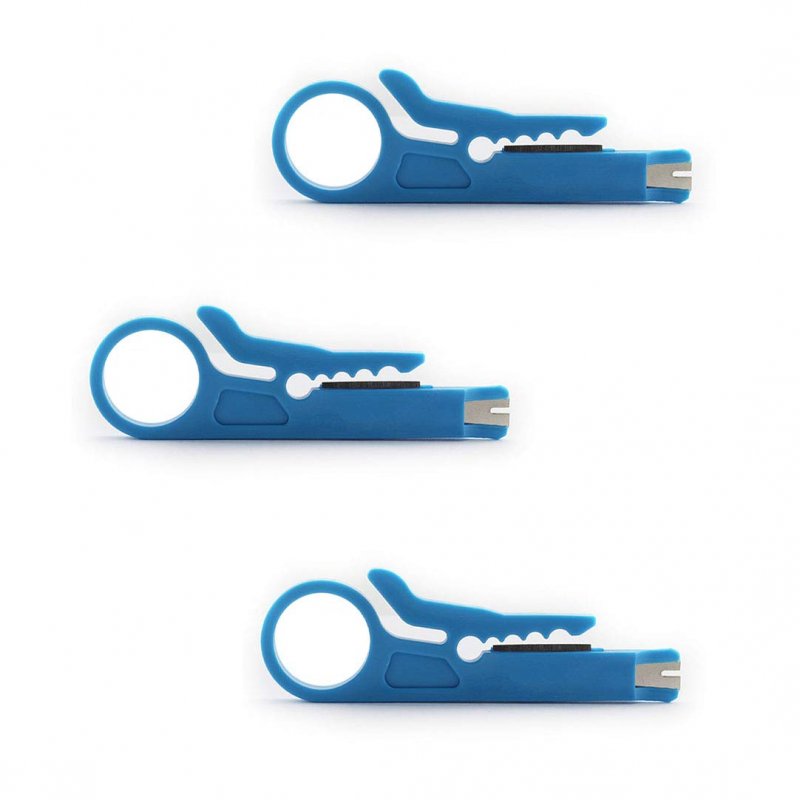 Maxmoral 3-pack Mini Wire Stripper Portable Crimping Tool Utp Stp Network Cable Cutter Impact Punch Down For Keystone Jack Rj45
