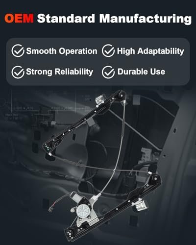 Front Left Power Window Regulator With Motor For Ford Focus 2000 To 2007 741 174 6s4z6123201bb Replacement