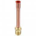 Uxcell Brass Pipe Fitting 3 8 Sae Flare Connector Male Thread Adapter With Copper Tube For Air Conditioner Hvac System