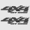 4x4 Truck Decal Black Carbon Fiber Silverado Sticker