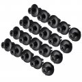 Topteng 20pcs Fairing Panel Bolt Clip 8mm Plastic Screw Rivets Clips Black Universal For Honda Motorcycles Motorbikes Scooters