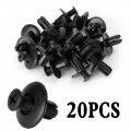 Topteng 20pcs Fairing Panel Bolt Clip 8mm Plastic Screw Rivets Clips Black Universal For Honda Motorcycles Motorbikes Scooters