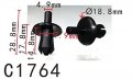 Autobahn88 Expanding Mounting Rivet Clip Compatible With Gm Mercedes Oem 90450482 A0019901692 Pack Of 20