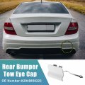 Uxcell Rear Bumper Tow Hook Cover For Mercedes Benz C-class W204 C280 C300 C320 C350 C63 2011-2014 Eye Cap No A2048856223 White