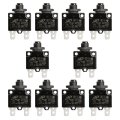 Baomain 10a Circuit Breaker Thermal Overload Protector S11 Series 125 250vac 65vdc Manual Reset Breakers Black Ul Ce Listed
