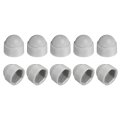 Nut Protection Cap 10pcs M8x13x15mm Plastic Hexagonal Screw Dome Acorn Hex Head Bolt Covers Waterproof Decorative Caps Grey 