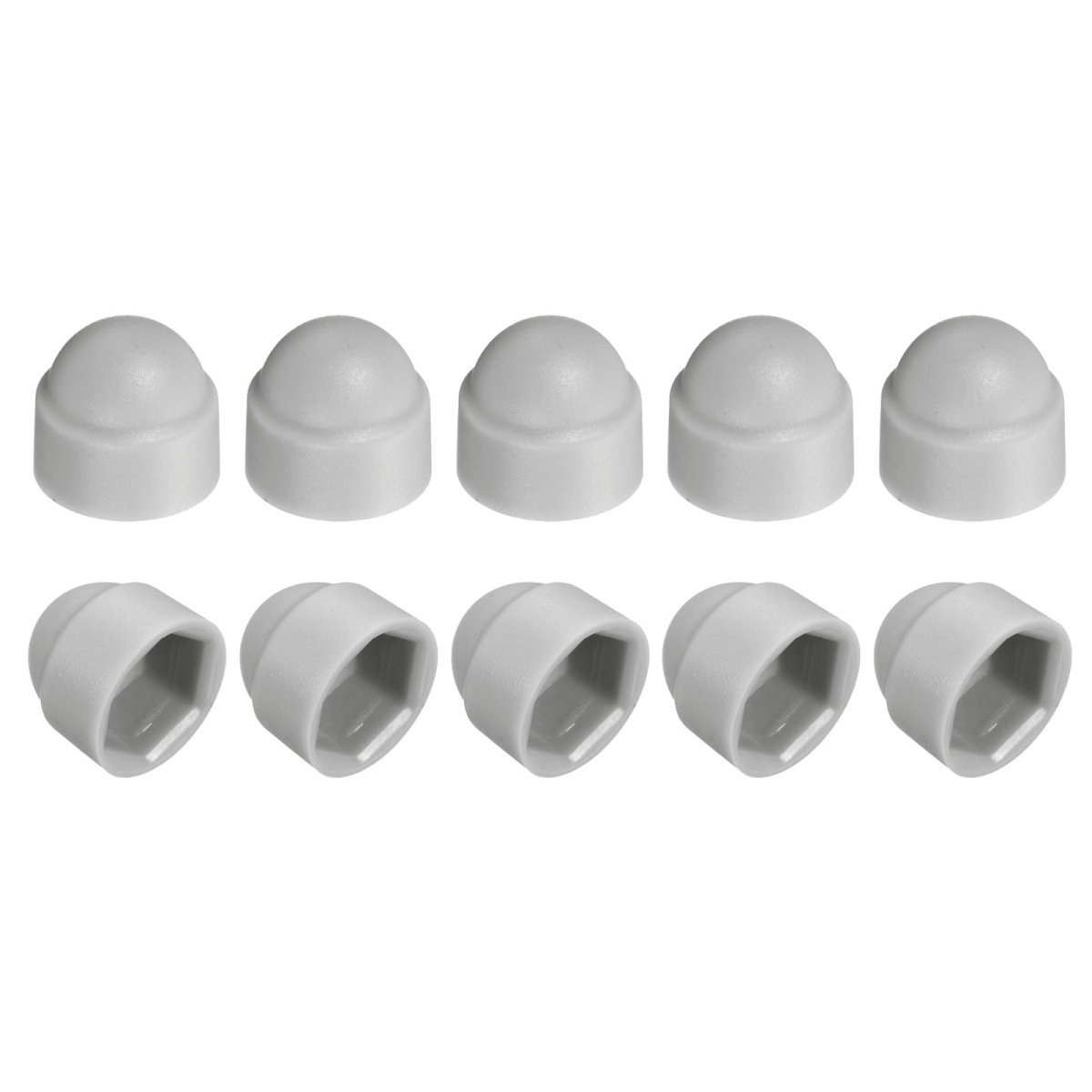 Nut Protection Cap 10pcs M8x13x15mm Plastic Hexagonal Screw Dome Acorn Hex Head Bolt Covers Waterproof Decorative Caps Grey