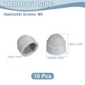 Nut Protection Cap 10pcs M8x13x15mm Plastic Hexagonal Screw Dome Acorn Hex Head Bolt Covers Waterproof Decorative Caps Grey
