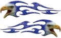 Weston Ink Screaming Eagle Head Tribal Flame Graphic Kit In Blue Diamond Plate 