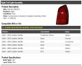 Right Passenger Side Led Tail Light Assembly Compatible With 2000-2005 Cadillac Deville