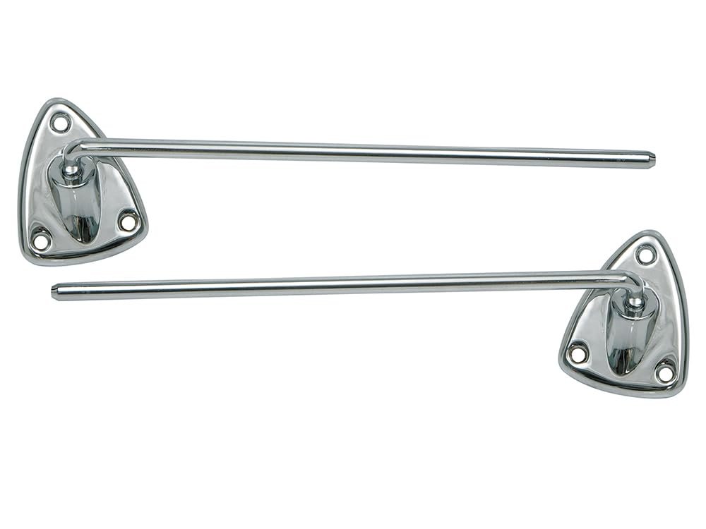 Auto Krafters Compatible Replacement For Sunvisor Arms-brackets Chrome 1973-79 F-series 100 150 250 350 Bronco Pickup