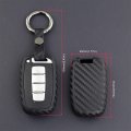 M Jvisun Soft Silicone Rubber Carbon Fiber Texture Case Key Fob Cover For Hyundai Azera Elantra Equus Genesis Coupe Rohens
