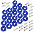 Universal 20 Piece M6 Engine Bay Jdm Billet Aluminum Dress Up Fender Washer Blue 