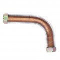 Air Compressor Exhaust Tube Brass Discharge M27 X 1 5mm Threaded Line With Heatsink Fins Length 26 5cm