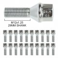 Aintier Wheel Bolt 12x1 25 Automotive Lug Bolts 20 Pieces Silver Shank Length 28mm Compatible With Compass For Cherokee
