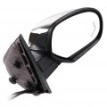 Black Right Side Mirror Fit For 2007-2013 Chevy Silverado 1500 Metallic Finish Glass Manual Folding Heated Memory Turn Signal