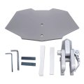 Adjustable Motorcycle Extension Heightened Acrylic Wind Deflector Aluminum Alloy Clip On Windscreen Smoky Gray