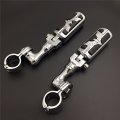 Smt-chrome Short Angled Adjustable Peg Mounting Kit Eagle Style Footrest Compatible With V-star Roadstar Suzuki Boulevard 1