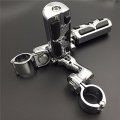 Smt-chrome Short Angled Adjustable Peg Mounting Kit Eagle Style Footrest Compatible With V-star Roadstar Suzuki Boulevard 1