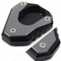 Gzyf Motorbike Foot Stand Side Extension Enlarge Plate For Kawasaki Ninja 400 Versys650 Klx250 Gray