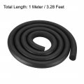 Uxcell Foam Rubber Seal Weather Strip 12mm Diameter 1 Meter Long Black