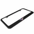 Ipick Image For Ford Mustang Pony Usa Flag 3d Emblem Black Metal License Plate Frame