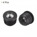 Uxcell 4pcs Plastic Threaded Tube Inserts With M8 Thread For 30mm 1 18 Od Round Adjustable Black Plug Caster Insert Chair End