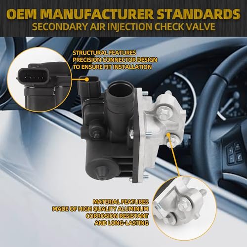 Dasbecan Secondary Air Injection Check Valve Right For 2011-2015 Buick Lacrosse Regal Chevy Malibu Equinox Impala Gmc Terrain 2