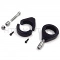 Httmt Mt299-001-bk Turn Signal Indicator Relocation Fork Clamp Kit Compatible With H-d Softail Mount Bracket 41mm Black