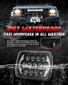 Lx-light Pair 5 X7 6 High Low Beam Led Headlights Compatible With Jeep Wrangler Yj Cherokee Xj H6054 H5054 H6054ll 69822 6052