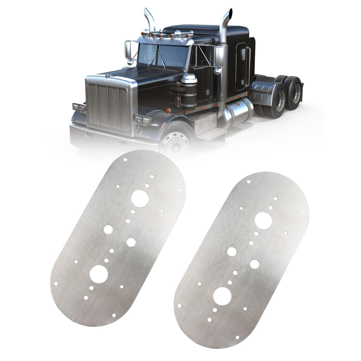 Dasbecan 2pcs Watermelon Light Bracket For Peterbilt 359 379 389 And Other Commercial Trucks Kenworth 660 680 880 W900l Models