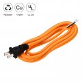 Uxcell 8ft 18 2 Cloth Covered Lamp Cord With Plug Pcs Vintage Electrical Stripped Ends For Extension Wiring Diy Repairing