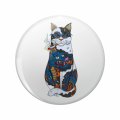 1080 Graphics Cat Watching Sunset Key Chain Double Sided Stainless Steel Keychain 