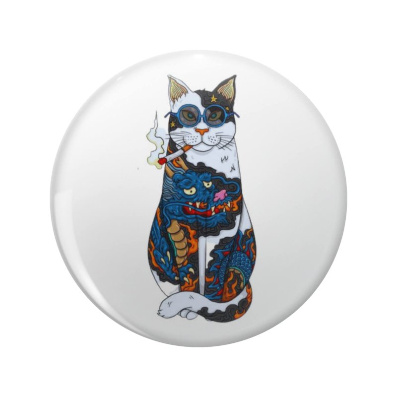 1080 Graphics Cat Watching Sunset Key Chain Double Sided Stainless Steel Keychain
