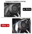 Keleimai Car Accessories Fit For Mazda Cx-5 Cx5 2017 2018 2019 2020 2021 2022 Interior Steering Wheel Sequin Cover Trim Matte
