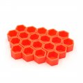 Uxcell 20pcs Orange Silicone 19mm Car Wheel Nut Lug Hub Covers Screw Dust Protect Caps