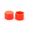 Uxcell 20pcs Orange Silicone 19mm Car Wheel Nut Lug Hub Covers Screw Dust Protect Caps