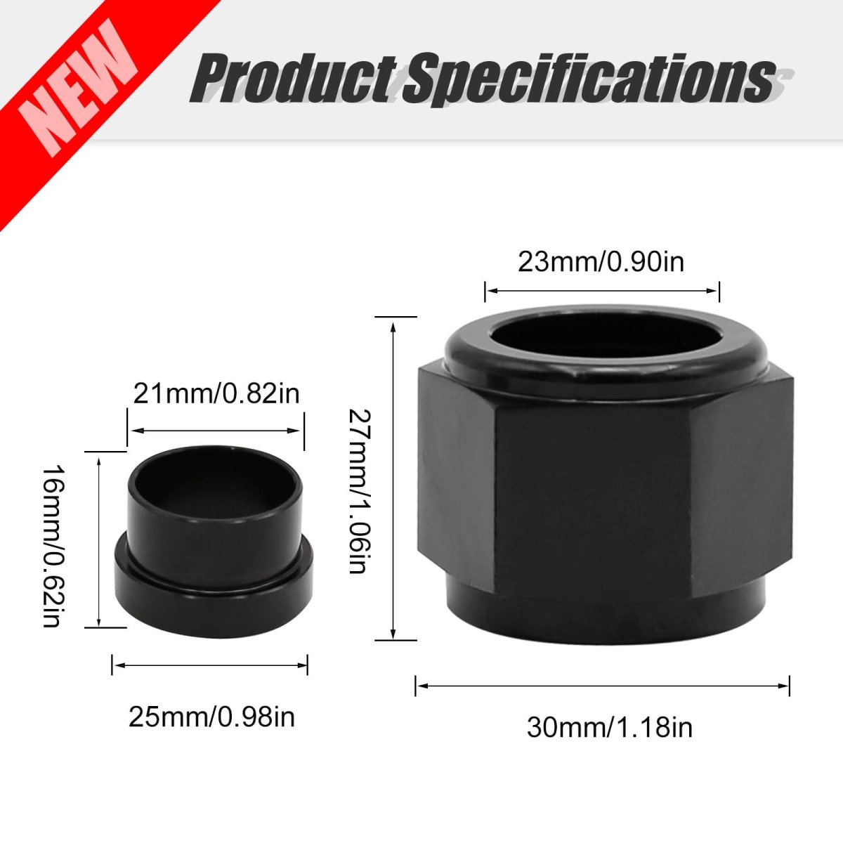 12an Female Tube Nut And Sleeve For 3 4 In Od Aluminum Tubing 37 Degrees Flare Hardline Adapter Fitting 6061 T6 2 Pieces
