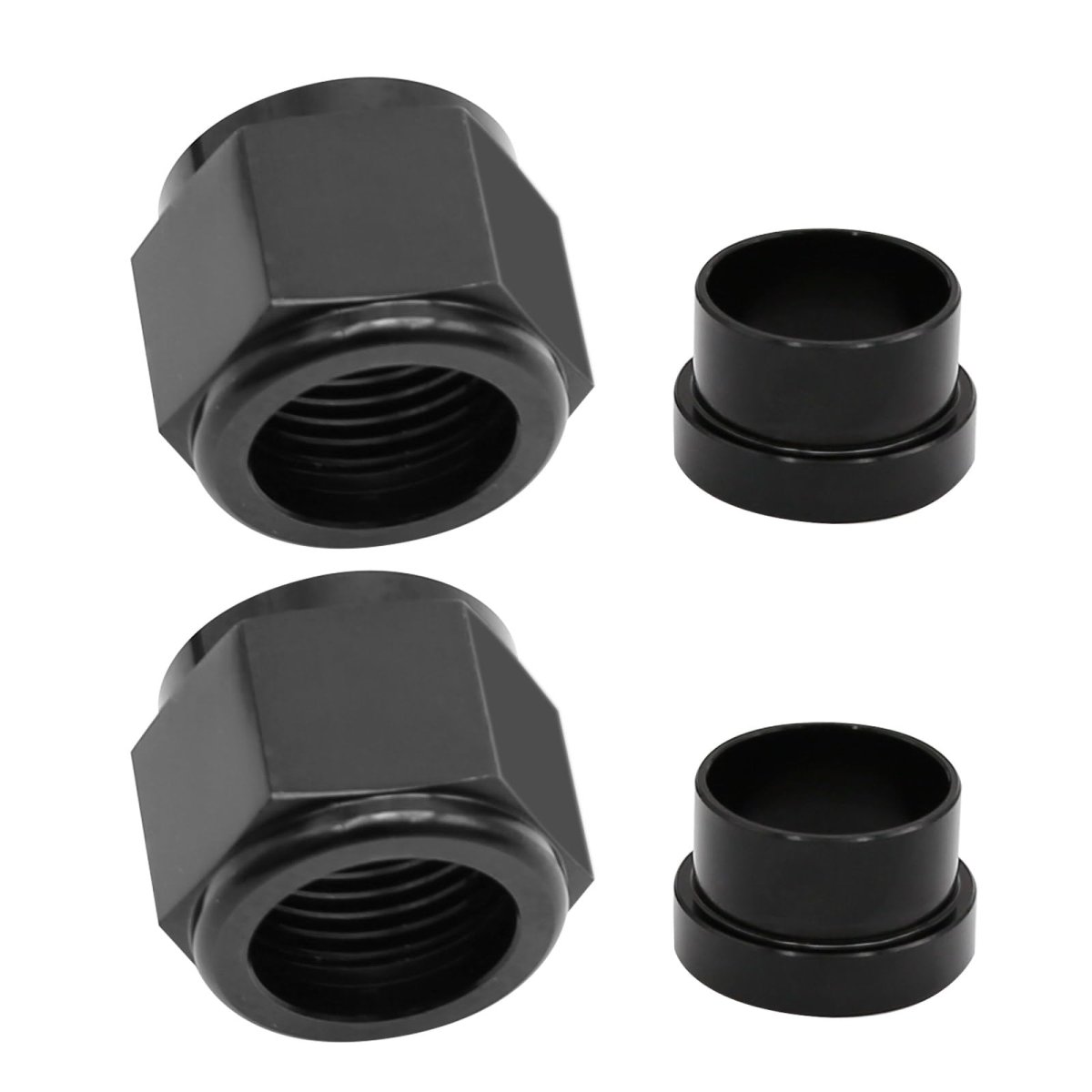 12an Female Tube Nut And Sleeve For 3 4 In Od Aluminum Tubing 37 Degrees Flare Hardline Adapter Fitting 6061 T6 2 Pieces