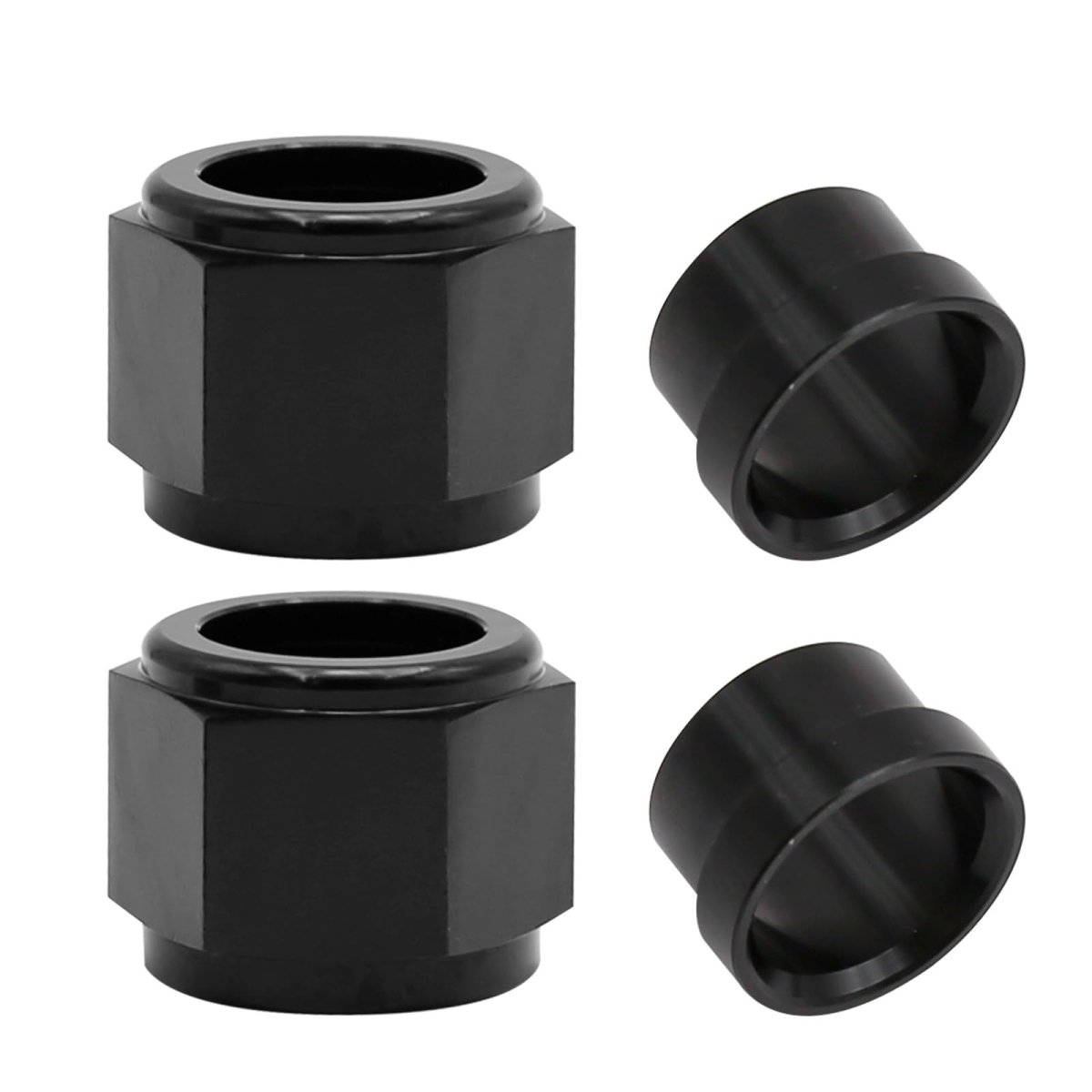 12an Female Tube Nut And Sleeve For 3 4 In Od Aluminum Tubing 37 Degrees Flare Hardline Adapter Fitting 6061 T6 2 Pieces