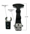 The Rop Shop 2 Hood Hold Down Latch Kits Black Rubber Galvanized Steel W Easy Grip T-handle